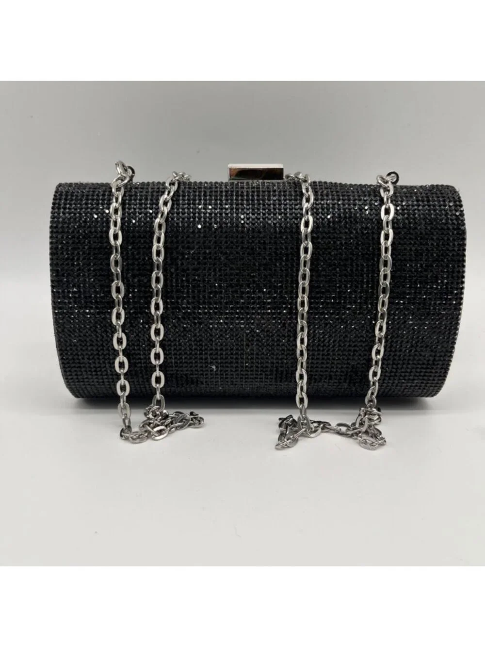I.N.C. International Concepts Black Ranndi Microstone Mini Clutch Crossbody
